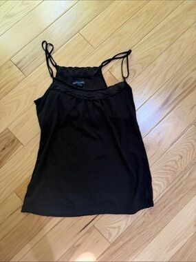 American Eagle Outfitters Black Lace-Trim Spaghetti Strap Camisole